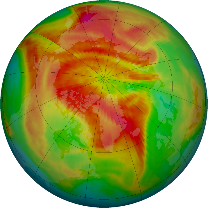 Arctic ozone map for 28 March 2002